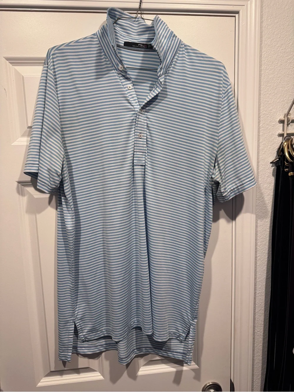 Great Waters Lake Oconee Golf Ralph Lauren Light Blue & White Striped Polo